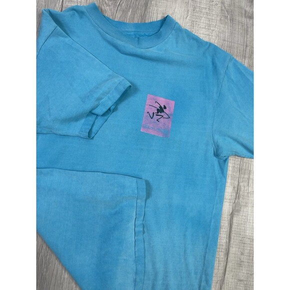 Vintage 80s Ocean Pacific Frank Sinatra Shirt Large Surf Comp Blue Beach Rare V - Picture 5 of 14